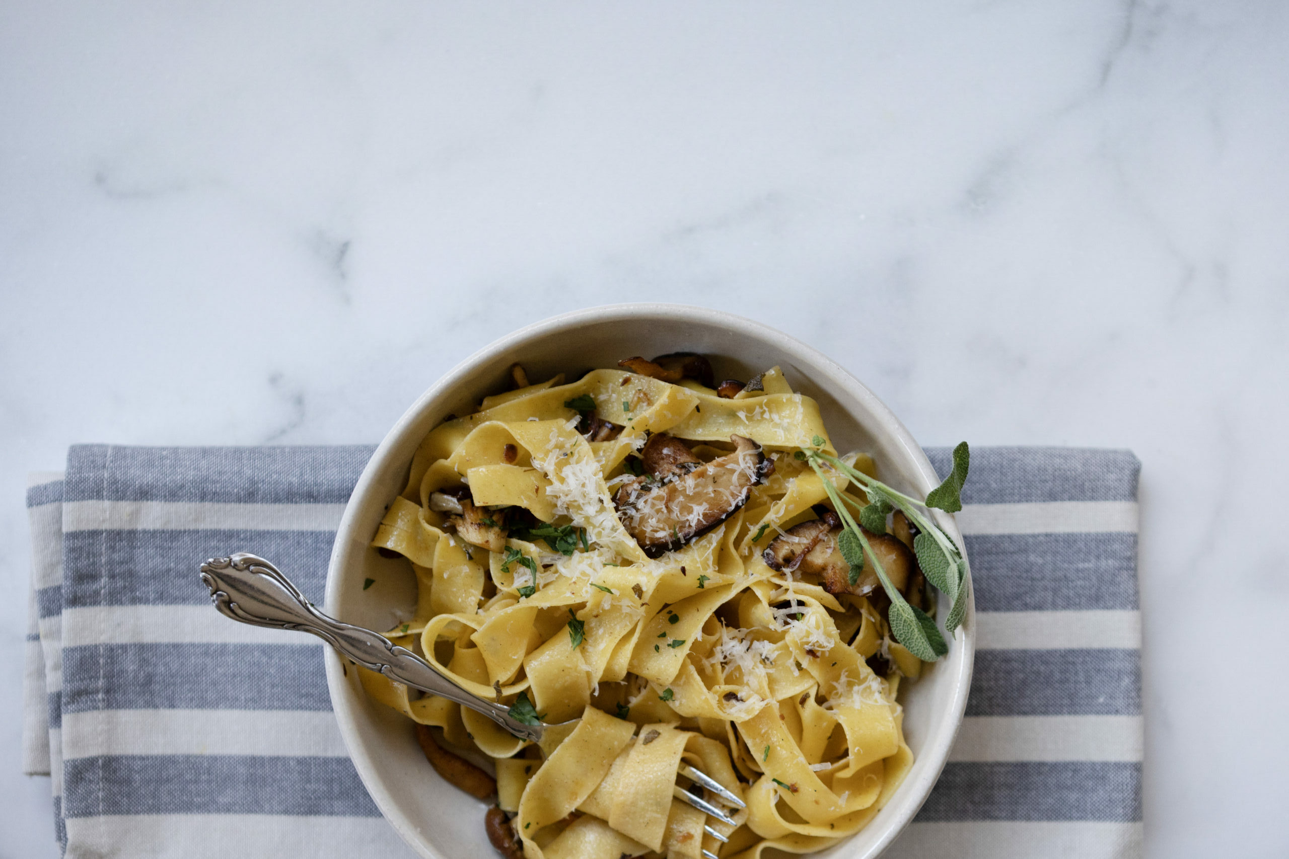 Pappardelle Pasta with Mushrooms